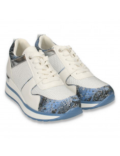 Sneakers moderni, pentru femei, alb-albastru - W140 2