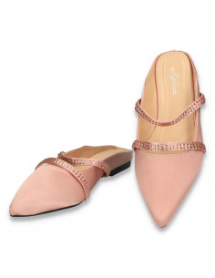 Saboti fashion din satin roz, marca Mellisa - W383 2