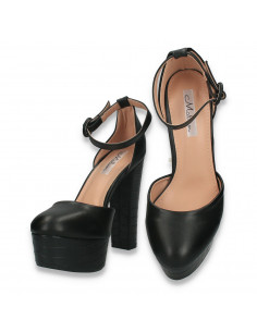 Pantofi femei extravaganti, cu toc inalt, negri - W575 2