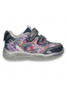 Pantofi sport cu leduri, model floral, pentru fetite, mov - W627