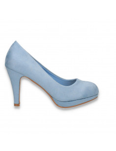 Pantofi eleganti, cu platforma mica, albastru deschis - W644