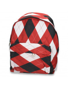 Rucsac cu imprimeu romb, rosu - M268
