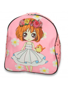 Rucsac mic pentru fetite, cu inimioare, roz - M285