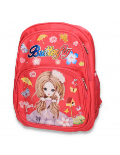 Rucsac fete, cu imprimeu, Butterfly, fucsia - M292