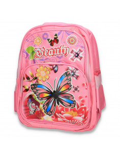 Rucsac fete, cu imprimeu, Beauty, roz - M294