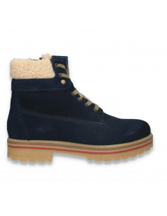 Ghete pentru dama, din piele intoarsa, bleumarin - W702