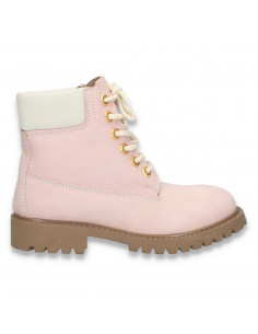 Ghete chic din piele nubuc pentru fetite, roz - W731