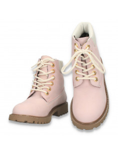 Ghete chic din piele nubuc pentru fetite, roz - W731 2