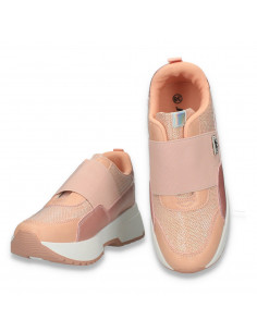 Sneakers casual dama, cu talpa groasa, roz - W756 2