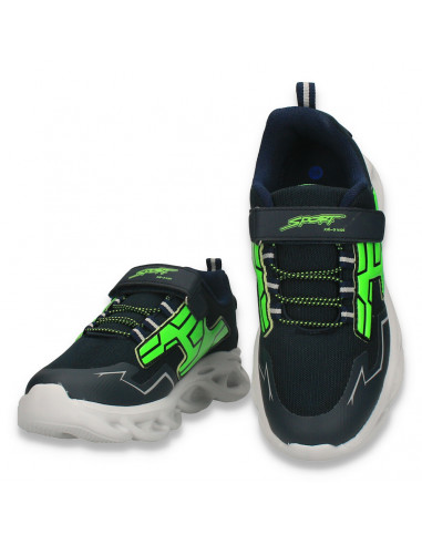 Pantofi sport pentru baieti, bleumarin-verde - W765
