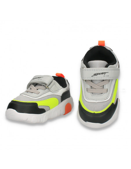 Pantofi sport pentru baieti, gri-verde - W771