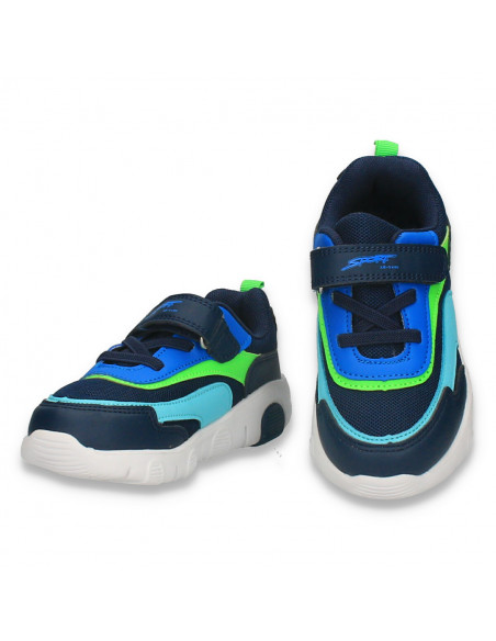 Pantofi sport pentru baieti, bleumarin-verde - W772