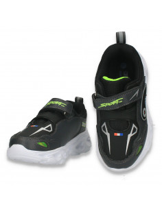 Pantofi sport pentru baieti, cu leduri, negri - W773 2