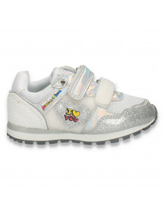 Pantofi sport, pentru fetite, argintii - W779