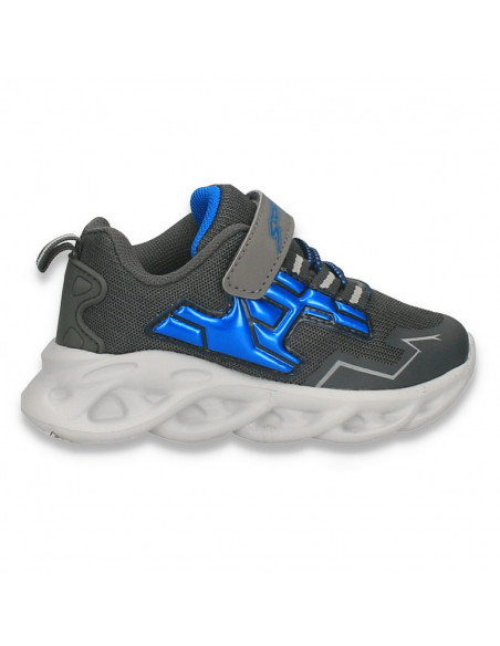 Pantofi sport pentru baieti, gri-albastru - W783
