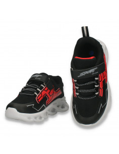 Pantofi sport pentru baieti, negru-rosu - W784 2