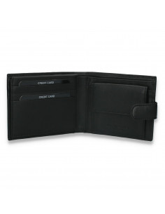 Portmoneu barbati, din piele, negru-gri - M400 2