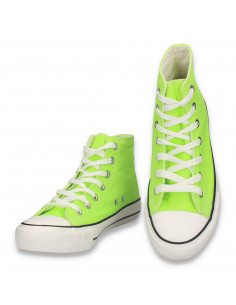 Bascheti barbati din material textil, verde neon - W922 2