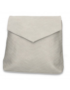 Rucsac modern pentru dama, cu imprimeu in dungi, gri - M485