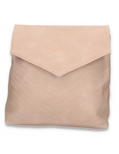 Rucsac modern pentru dama, cu imprimeu in dungi, roz - M488