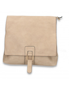 Rucsac modern pentru dama, cu imprimeu simplu, taupe - M491