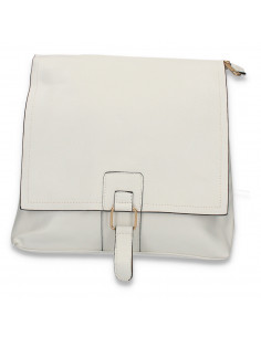 Rucsac modern pentru dama, cu imprimeu simplu, alb - M493