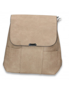 Rucsac modern pentru dama, cu clapeta, taupe - M531