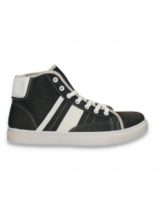 Ghete casual pentru barbati, din material textil, negre - W973