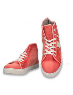 Ghete casual pentru barbati, din material textil, rosu - W974 2