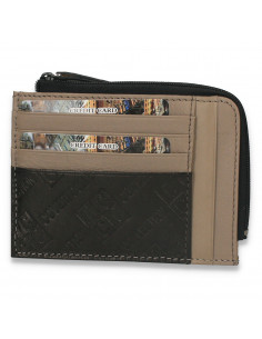 Portmoneu/portcard dama, din piele, gri - M578