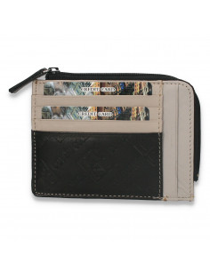 Portmoneu/portcard dama, din piele, taupe - M582