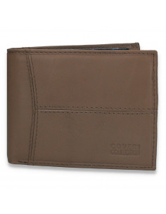 Portofel barbati, model clasic, din piele naturala, maro inchis - M592