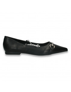 Pantofi dama, cu varf ascutit, negri - W1003