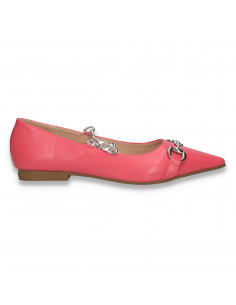Pantofi dama, cu varf ascutit, fucsia - W1004