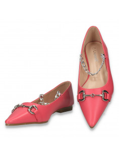 Pantofi dama, cu varf ascutit, fucsia - W1004 2