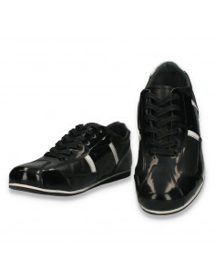 Pantofi casual pentru barbati, din piele, negri - W1122 2