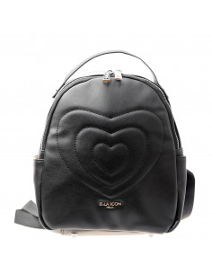ELLA ICON RUCSAC DE DAMA HEART NEGRU 24x27x11 CM - M613
