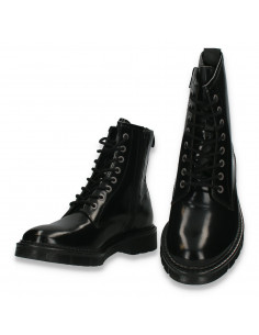 Ghete dama din piele naturala, negre - W1157 2