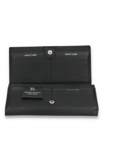 Portmoneu dama, din piele, negru - M665 2