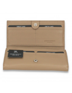 Portmoneu dama, din piele, taupe - M666 2