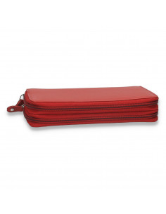 Portmoneu dama, din piele, rosu - M669 2