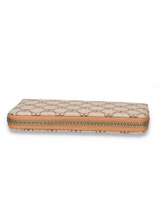 Portmoneu dama, din piele eco, bej-maro - M700 2