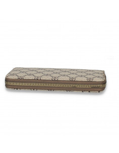 Portmoneu dama, din piele eco, bej-negru - M701 2