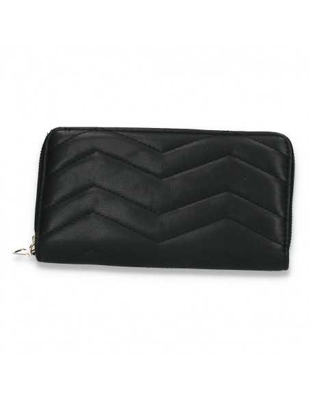 Portmoneu dama, din piele eco, negru - M705