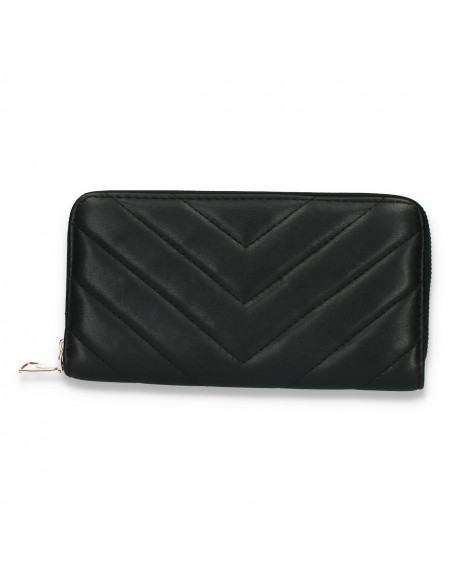 Portmoneu dama, din piele eco, negru - M708