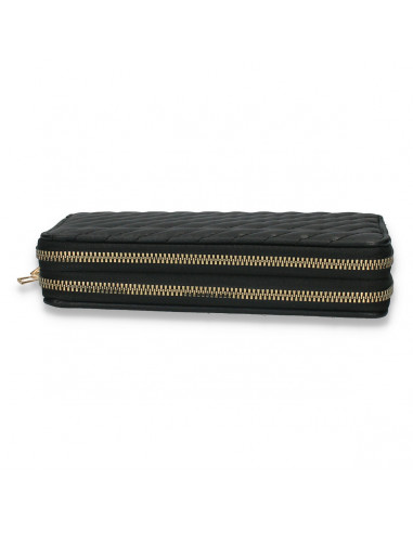 Portmoneu dama, din piele eco, negru - M709