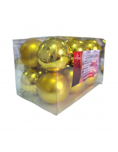 Globuri mate si lucioase, din plastic, set 12, nuante diferite 2