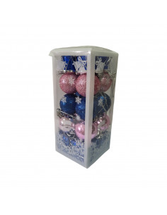 set globuri mici, set globuri mici de craciun, set ornamente pentru bradul de craciun, globuri din plastic