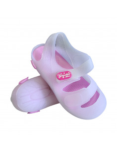 sandale fete, sandale fete din pvc, sandale fete din material sintetic, sandale albe pentru fete, sandale fete cu scai 2