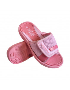 slapi fete, slapi fete din spuma si textil, slapi fete din material sintetic, slapi roz pentru fete, slapi fete cu scai 2